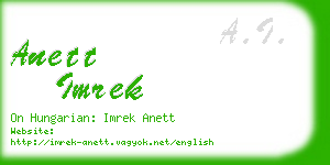 anett imrek business card